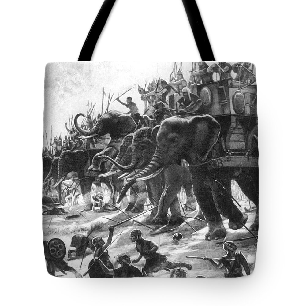 History Tote Bag featuring the photograph Battle Of Zama, Hannibals Defeat by Photo Researchers