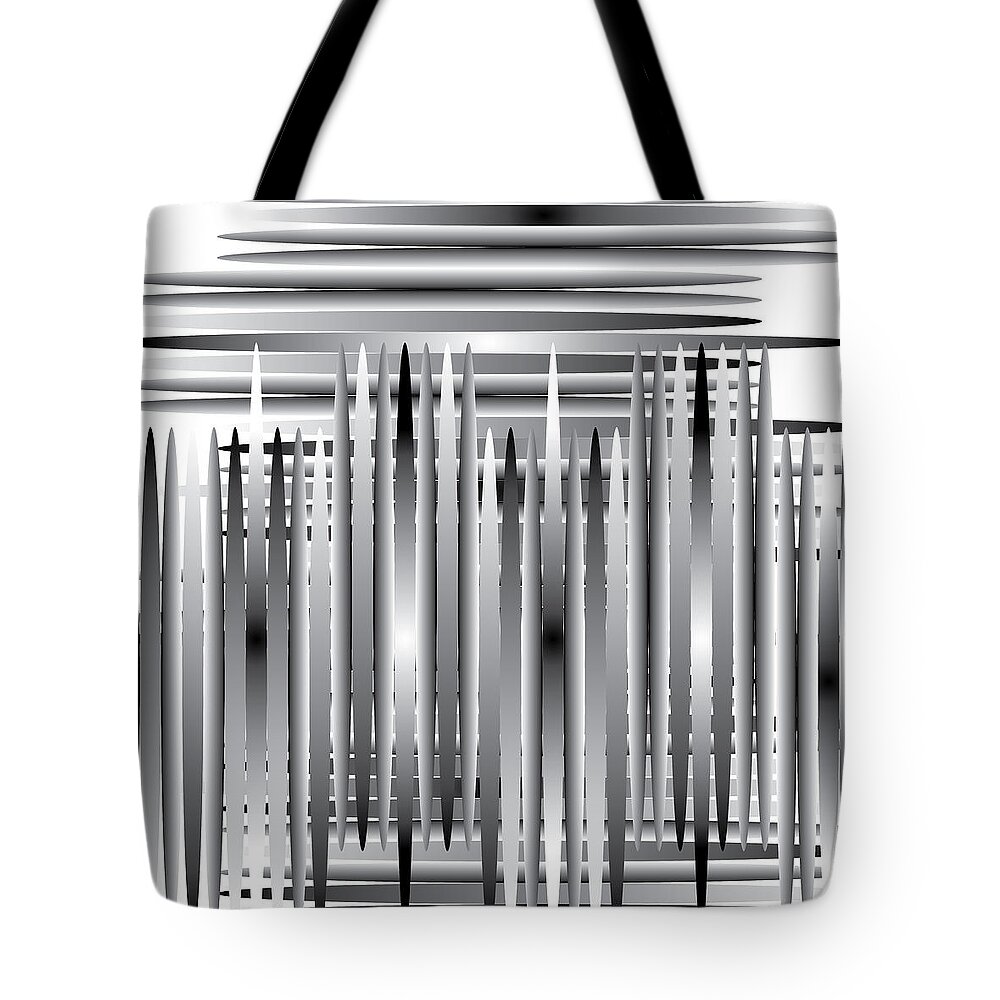 Ellipse Tote Bag featuring the digital art Battlement by Kevin McLaughlin