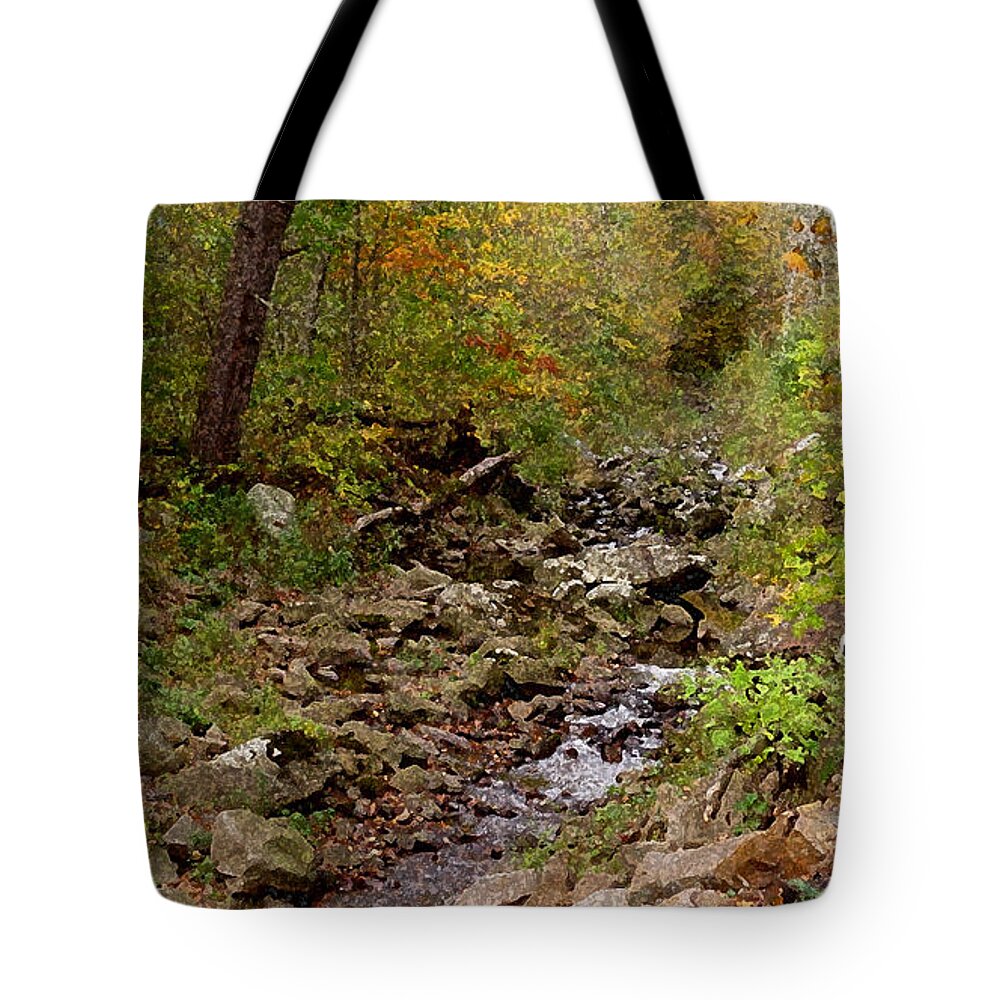 Baxter's Hollow Tote Bag featuring the photograph Baxter's Hollow II by Kimberly Mackowski
