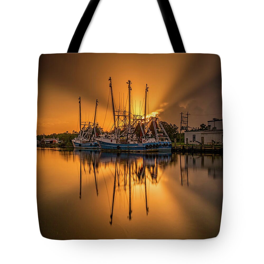 Sunset Tote Bag featuring the photograph Bayou Sunset Glory by Brad Boland