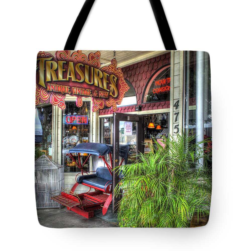 Hdr Process Tote Bag featuring the photograph Baytown Treasures by Mathias 
