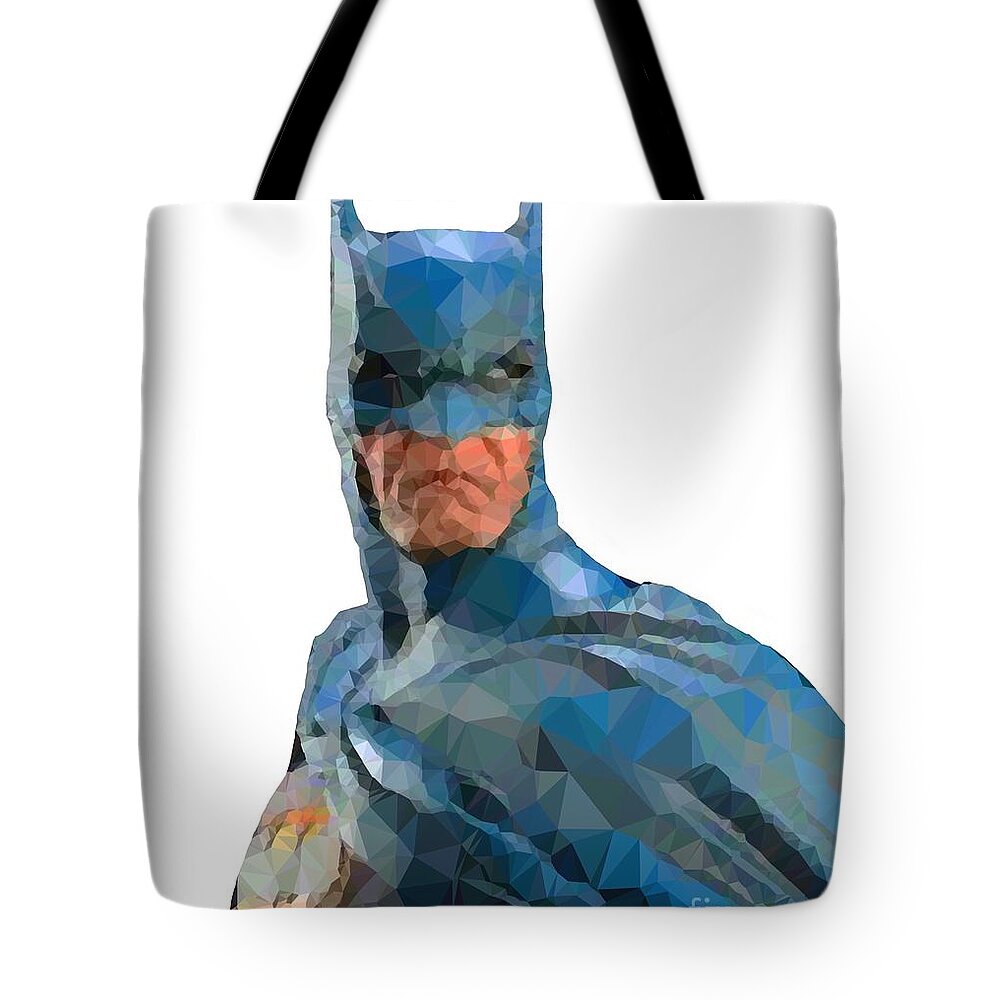 Batman Tote Bag featuring the digital art Be Scared by HELGE Art Gallery