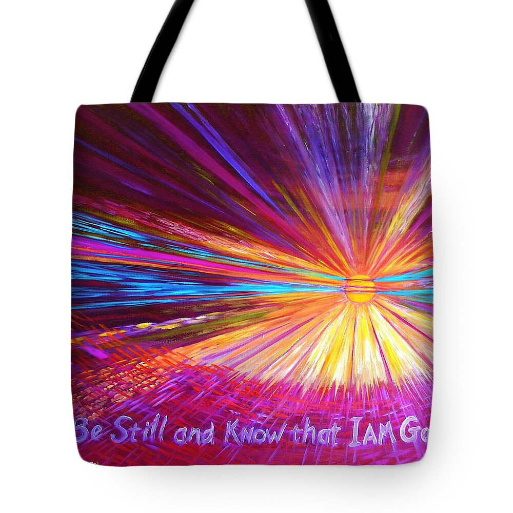 Christian Tote Bag featuring the painting Be Still by Jeanette Jarmon