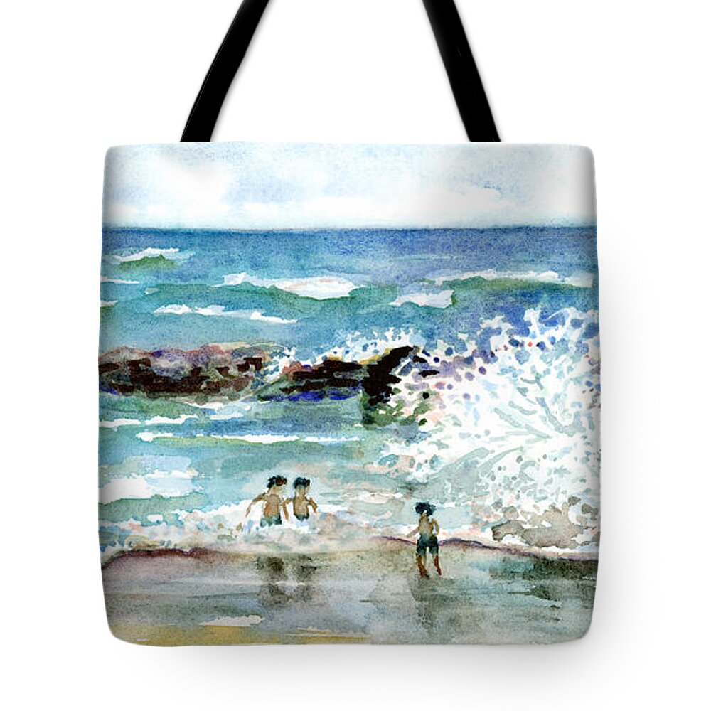 Beach Tote Bag featuring the painting Beach Amigos by Amy Kirkpatrick