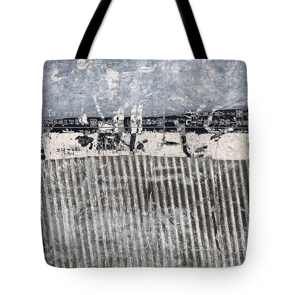 Beach Tote Bag featuring the photograph Beach Barrier Abstract by Carol Leigh