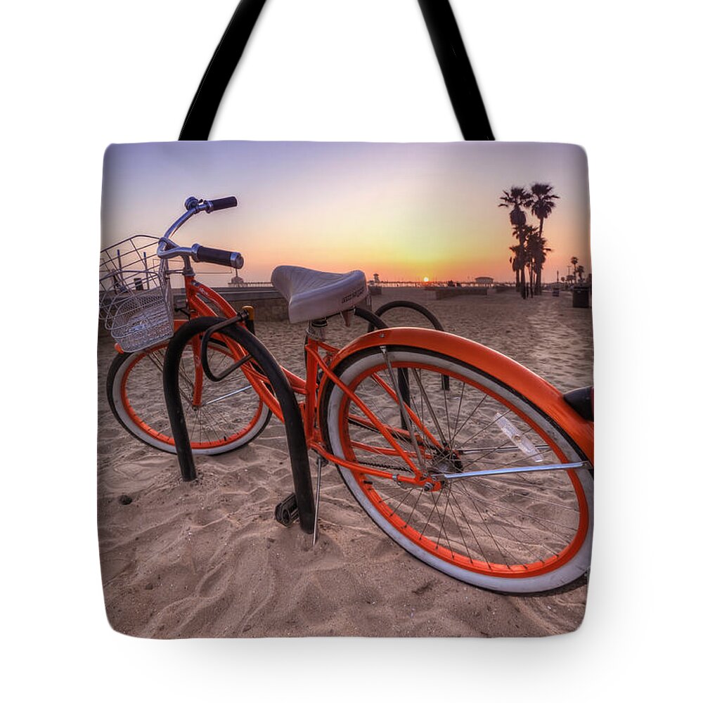 Yhun Suarez Tote Bag featuring the photograph Beach Bike by Yhun Suarez