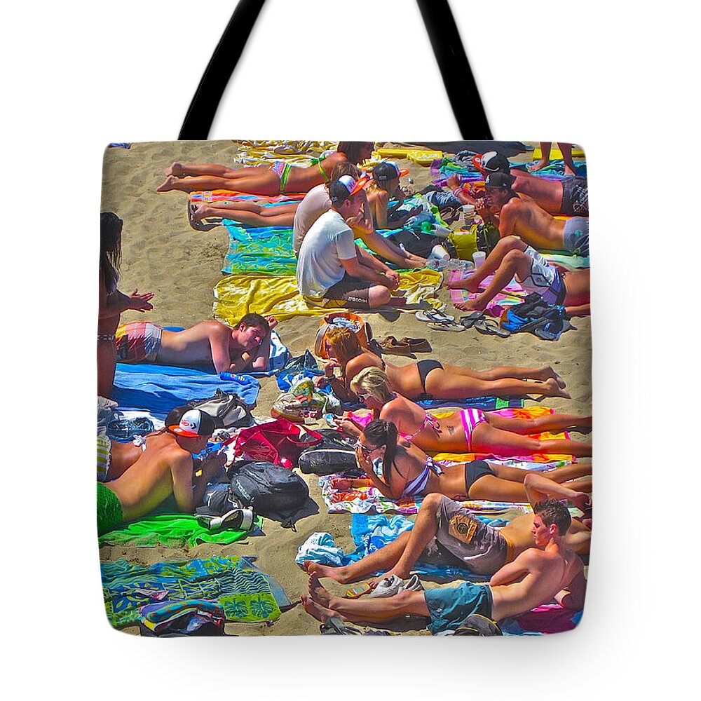 Photograph Tote Bag featuring the photograph Beach Blanket Bingo by Gwyn Newcombe