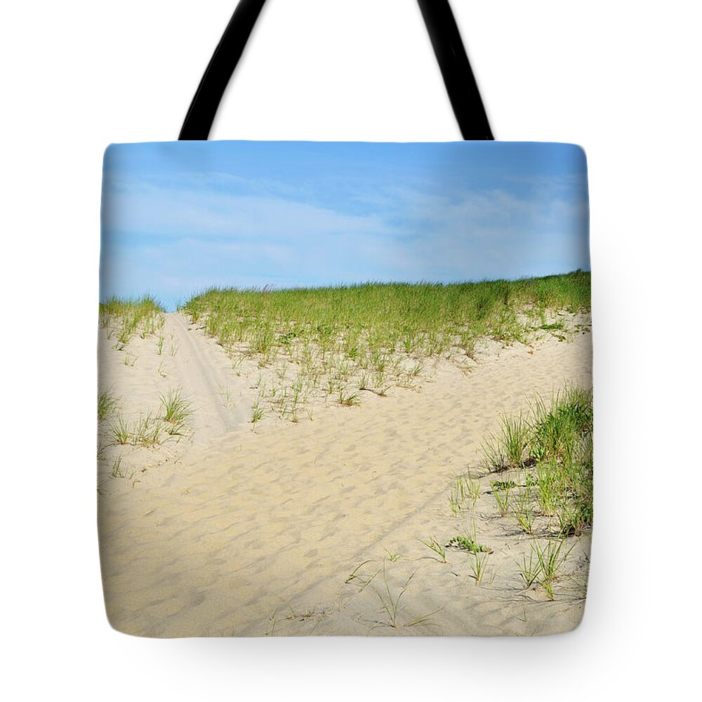 Cape Cod Tote Bag featuring the photograph Beach Crossroads by Luke Moore
