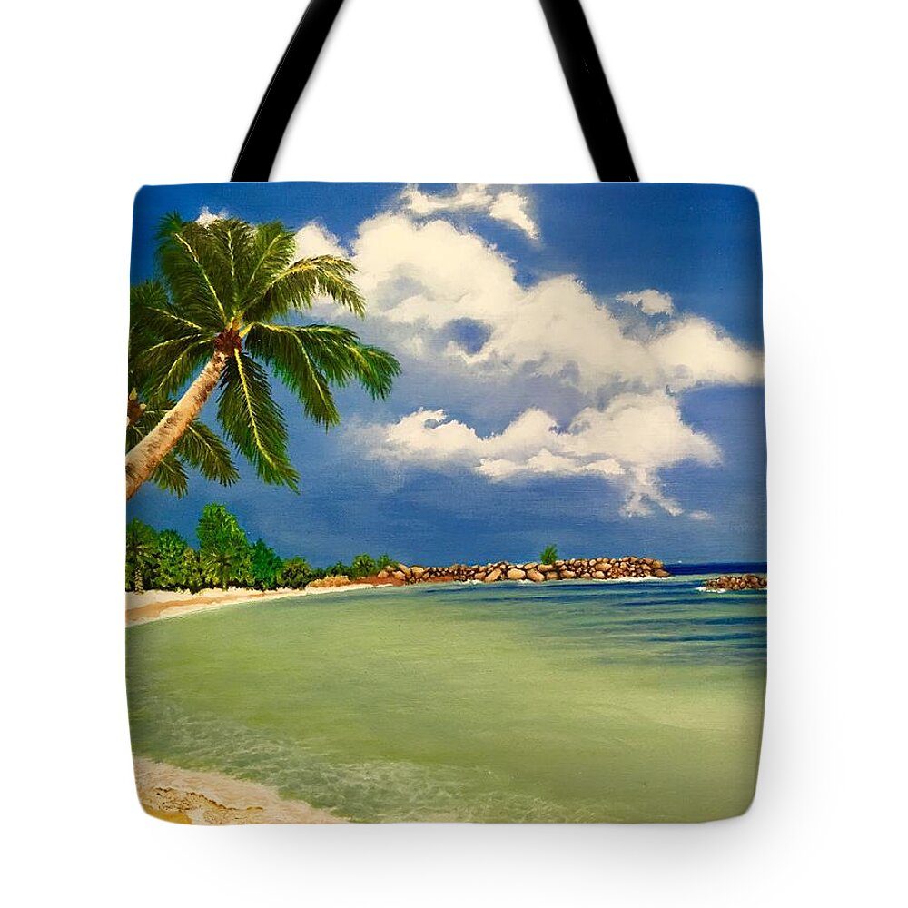 Beach Tote Bag featuring the painting Beach Getaway by Victoria Rhodehouse