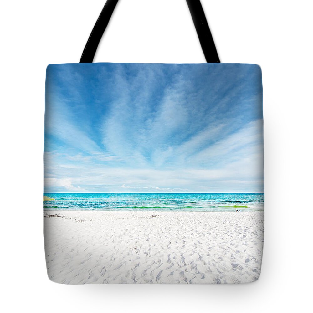 White Sand Tote Bag featuring the photograph Beach by Metaphor Photo