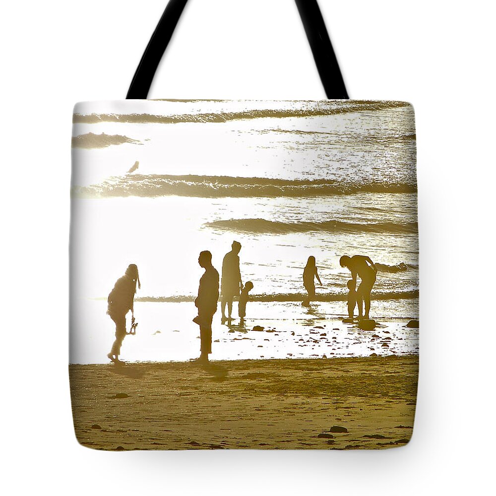 Beach Tote Bag featuring the photograph Beach People by Liz Vernand