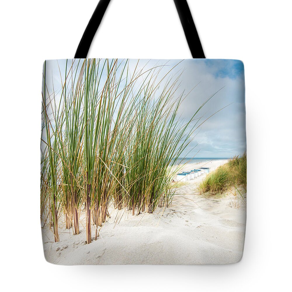 De Koog Tote Bag featuring the photograph Beach Scenery by Hannes Cmarits