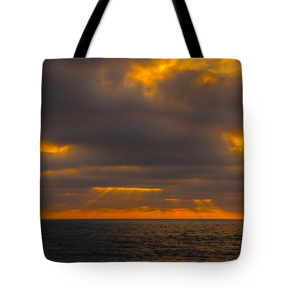 Beach Tote Bag featuring the photograph Beach Sunset Del Mar / Torrey Pines Ca by Bruce Pritchett
