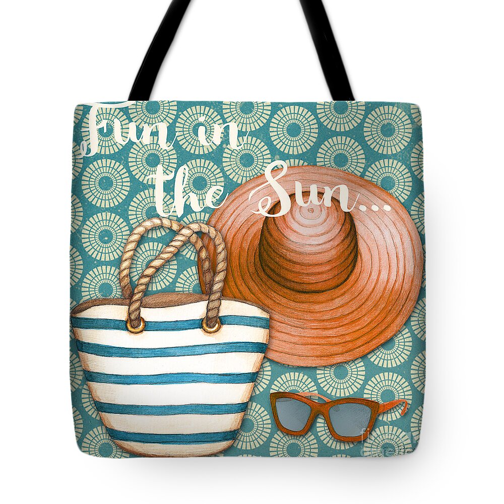 Beach Tote Bag featuring the painting Beach Time-JP3618 by Jean Plout