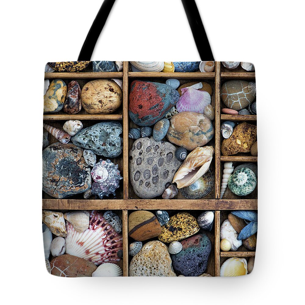 Beach Tote Bag featuring the photograph Beach Treasures by Tim Gainey