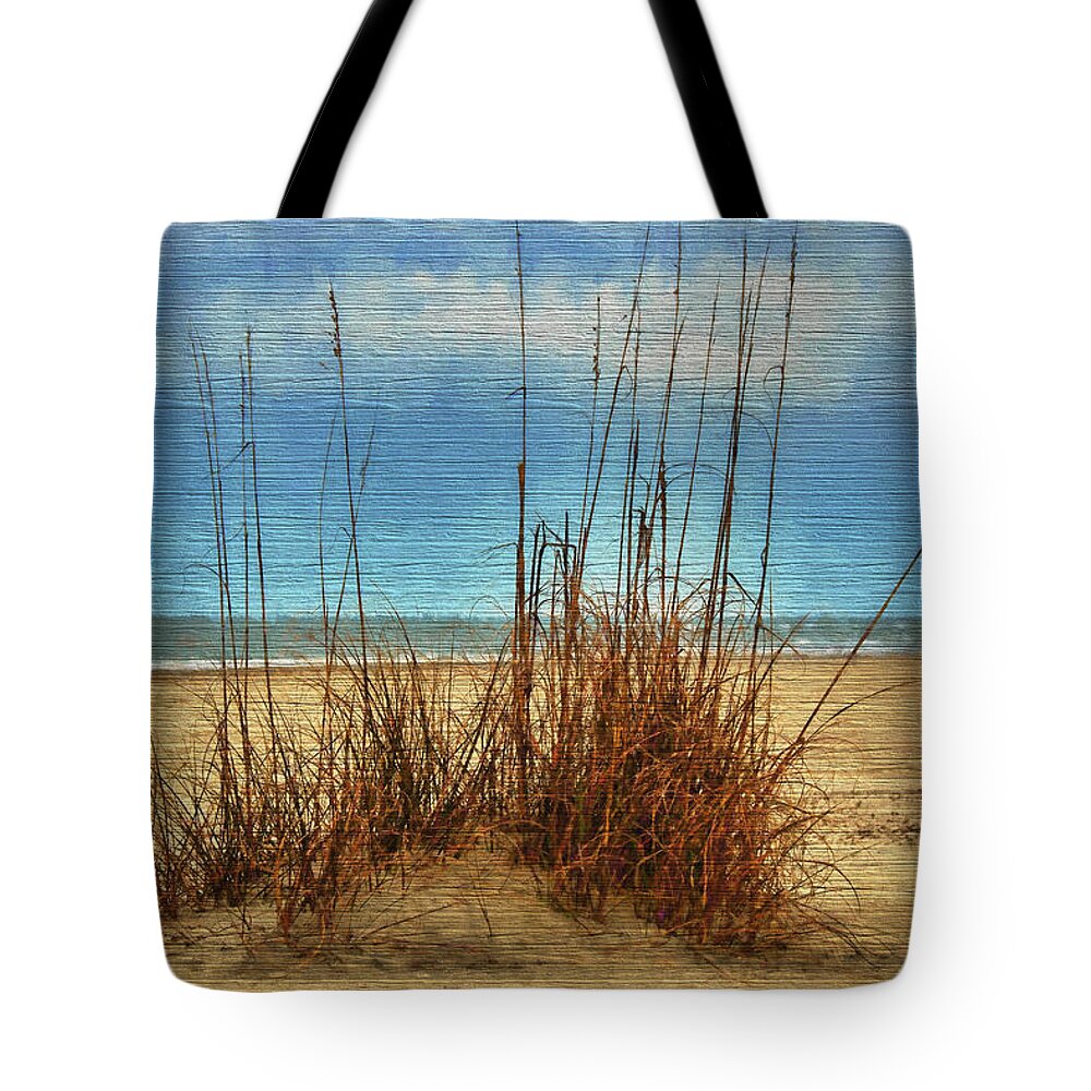 Art Prints Tote Bag featuring the photograph Beach View by Dave Bosse