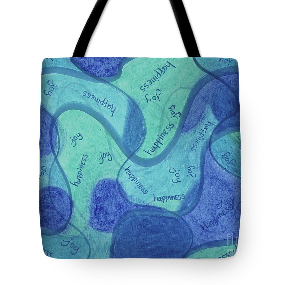 Joy Tote Bag featuring the painting Beachy three by Annette M Stevenson