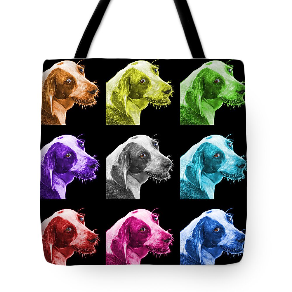 Beagle Tote Bag featuring the painting Beagle dog Art- 6896 - BB - M by James Ahn