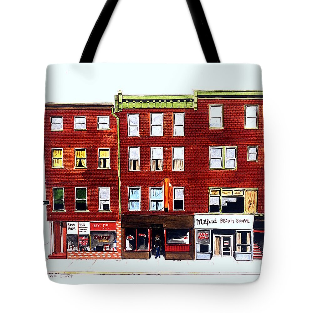 Wilmington De Tote Bag featuring the painting Bean Pies by William Renzulli