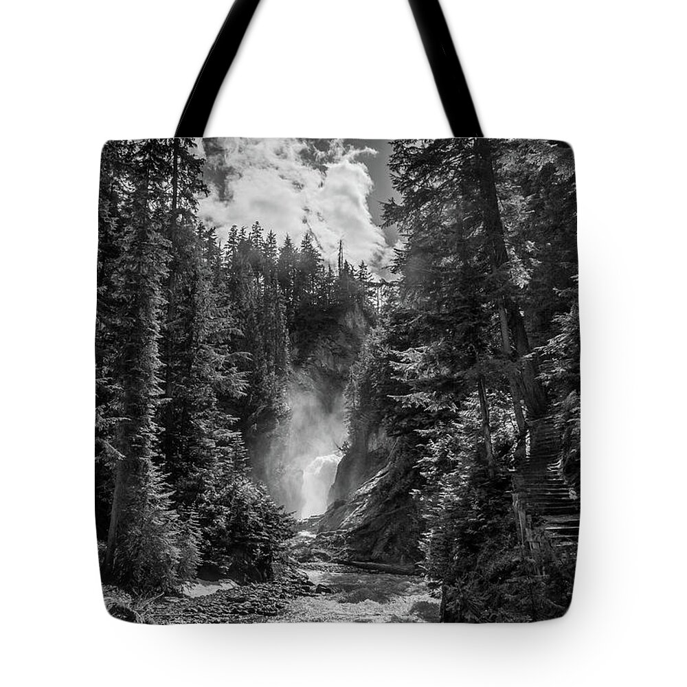 Waterfall Tote Bag featuring the photograph Bear Creek Falls As Well by Monte Arnold