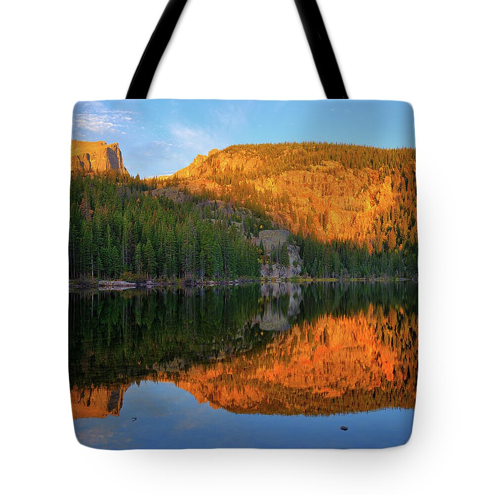 Bear Lake Tote Bag featuring the photograph Bear Lake Dawn by Greg Norrell