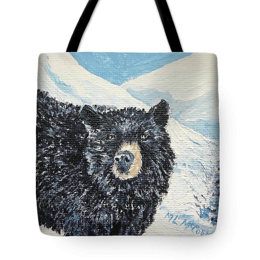Bear Tote Bag featuring the painting Bear of the Tetons by ML McCormick