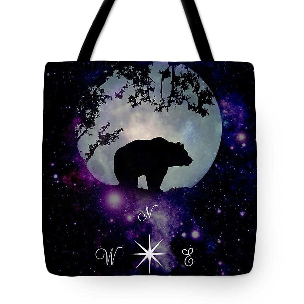 Bear Tote Bag featuring the photograph Bear Universe Compass by Stephanie Laird
