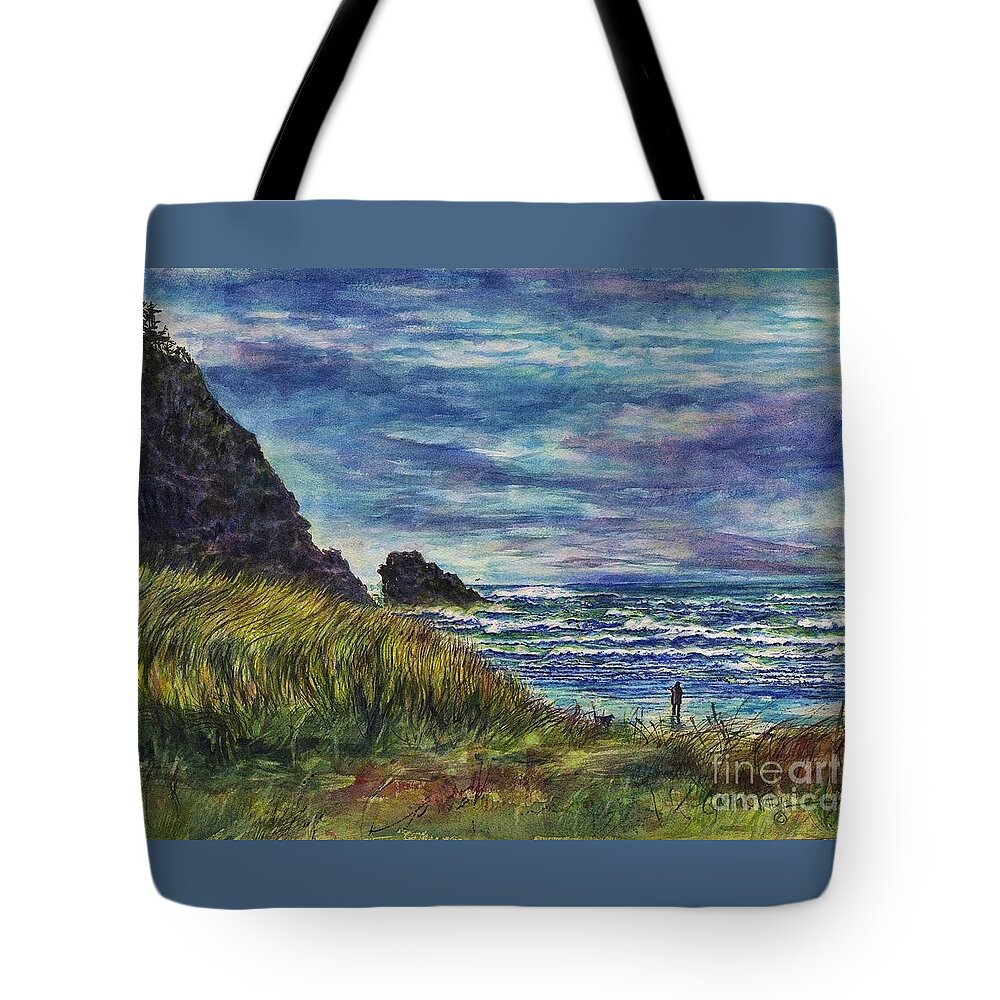 Cynthia Pride Watercolor Paintings Tote Bag featuring the painting Beards Hollow Connection by Cynthia Pride
