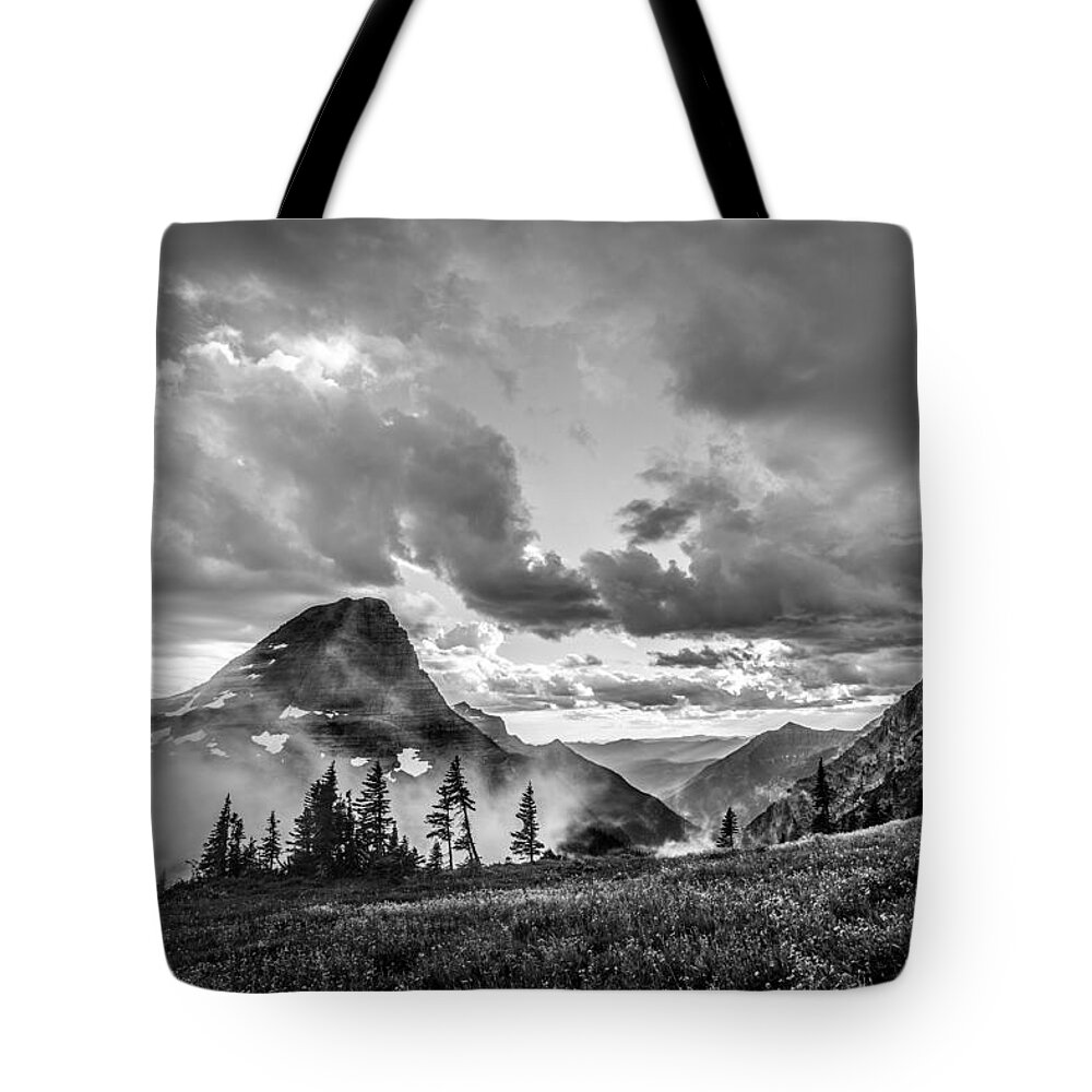 Glacier National Park Tote Bag featuring the photograph Bearhat Mystique by Adam Mateo Fierro
