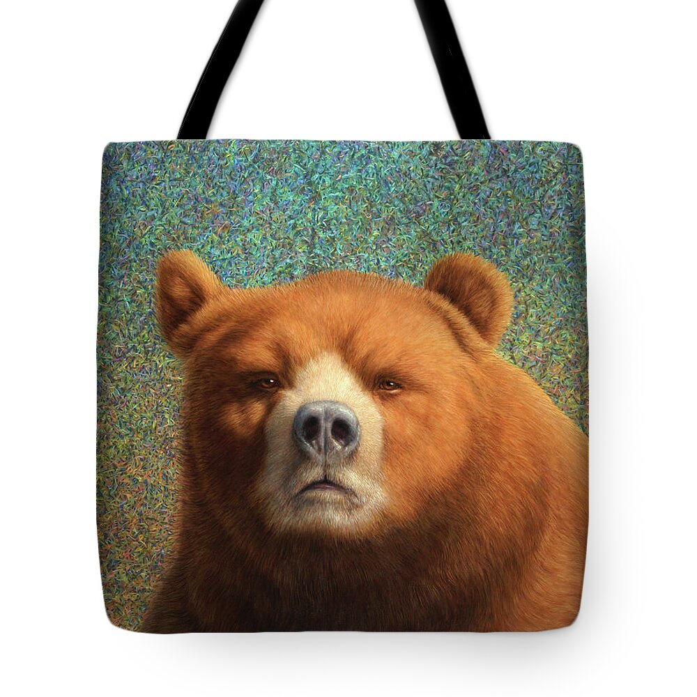 Bear Tote Bag featuring the painting Bearish by James W Johnson