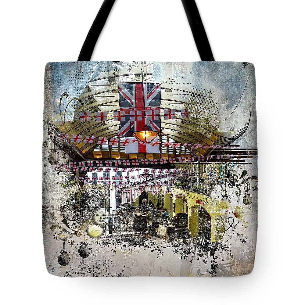City Scenes Tote Bag featuring the digital art Beating Heart by Nicky Jameson