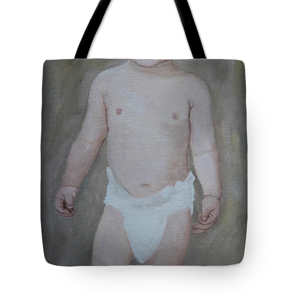 Portrait Tote Bag featuring the painting Beautiful Boy by Masami IIDA