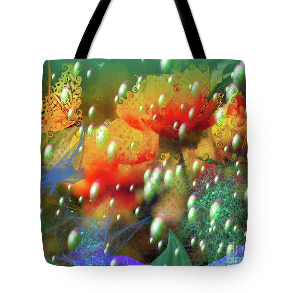Butterfly Tote Bag featuring the digital art Beautiful Butterfly by Shelly Tschupp