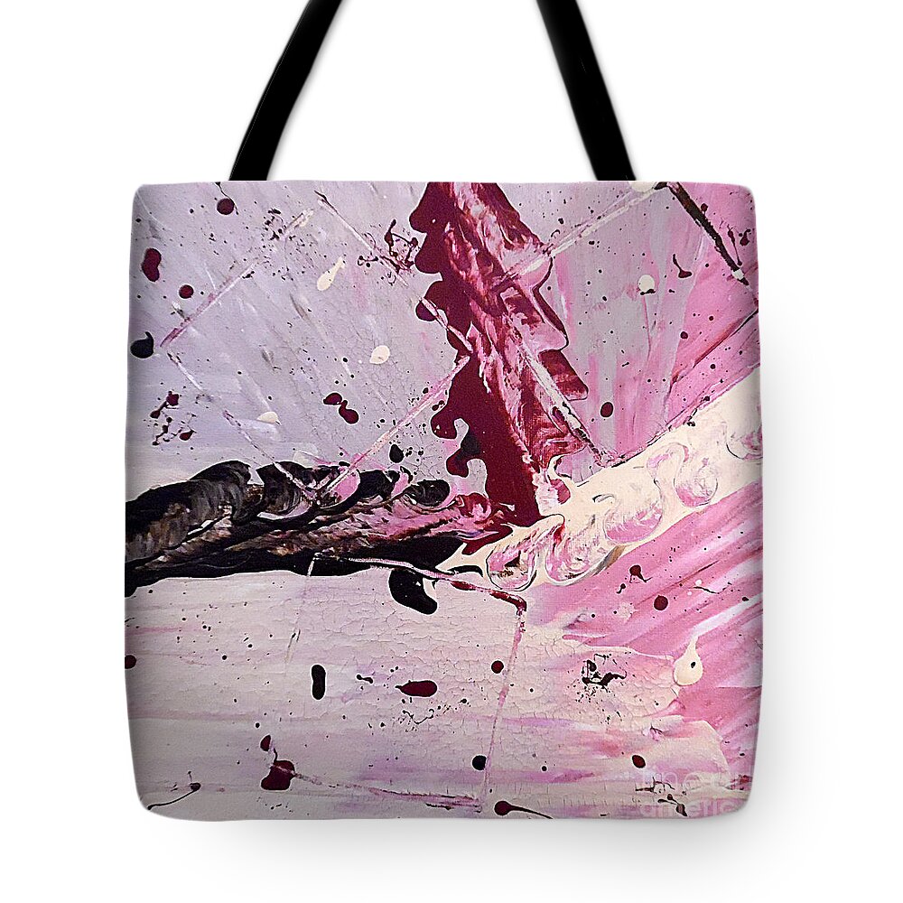 Palette Knife Tote Bag featuring the painting Beautiful Chaos by Jilian Cramb - AMothersFineArt