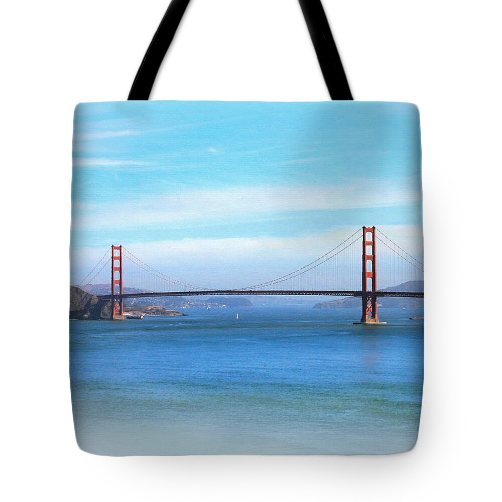 Beautiful Morning At The Golden Gate Tote Bag featuring the photograph Beautiful Morning at the Golden Gate by Bonnie Follett