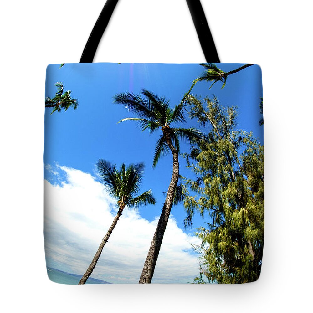 Hawaii Tote Bag featuring the photograph Beautiful Palms of Maui 17 by Micah May
