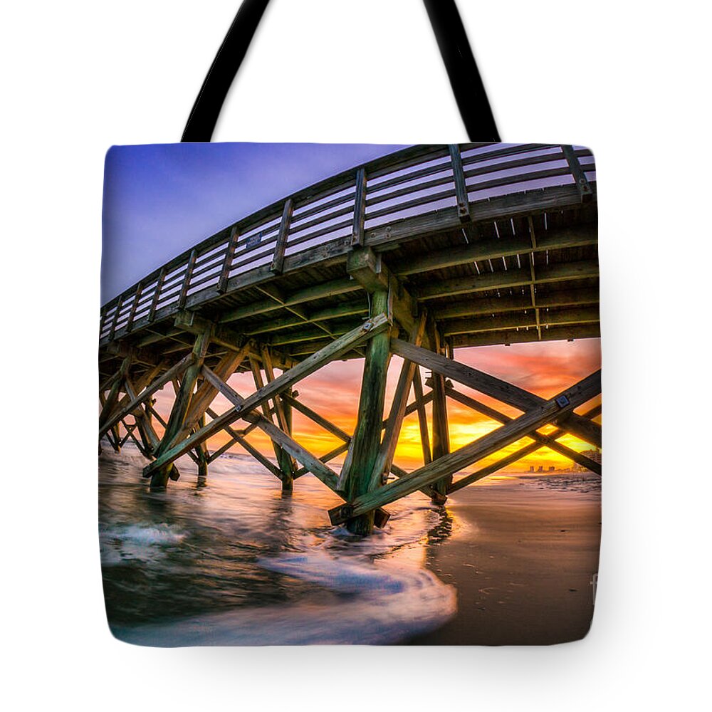 Beautiful Sunset Tote Bag featuring the photograph Beautiful Sunset in Myrtle Beach by David Smith