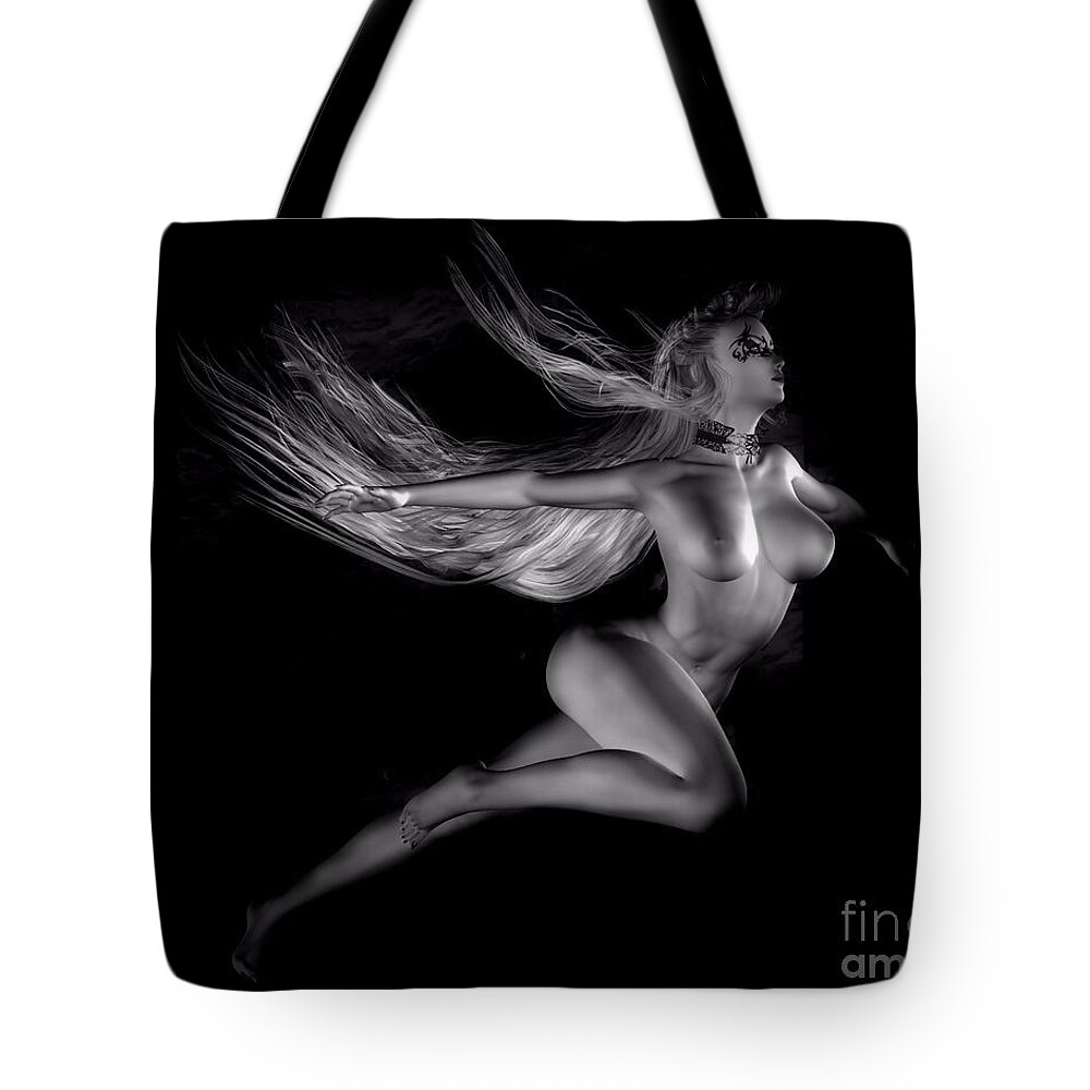 3d Tote Bag featuring the digital art Beauty From the Dark Night by Brian Raggatt