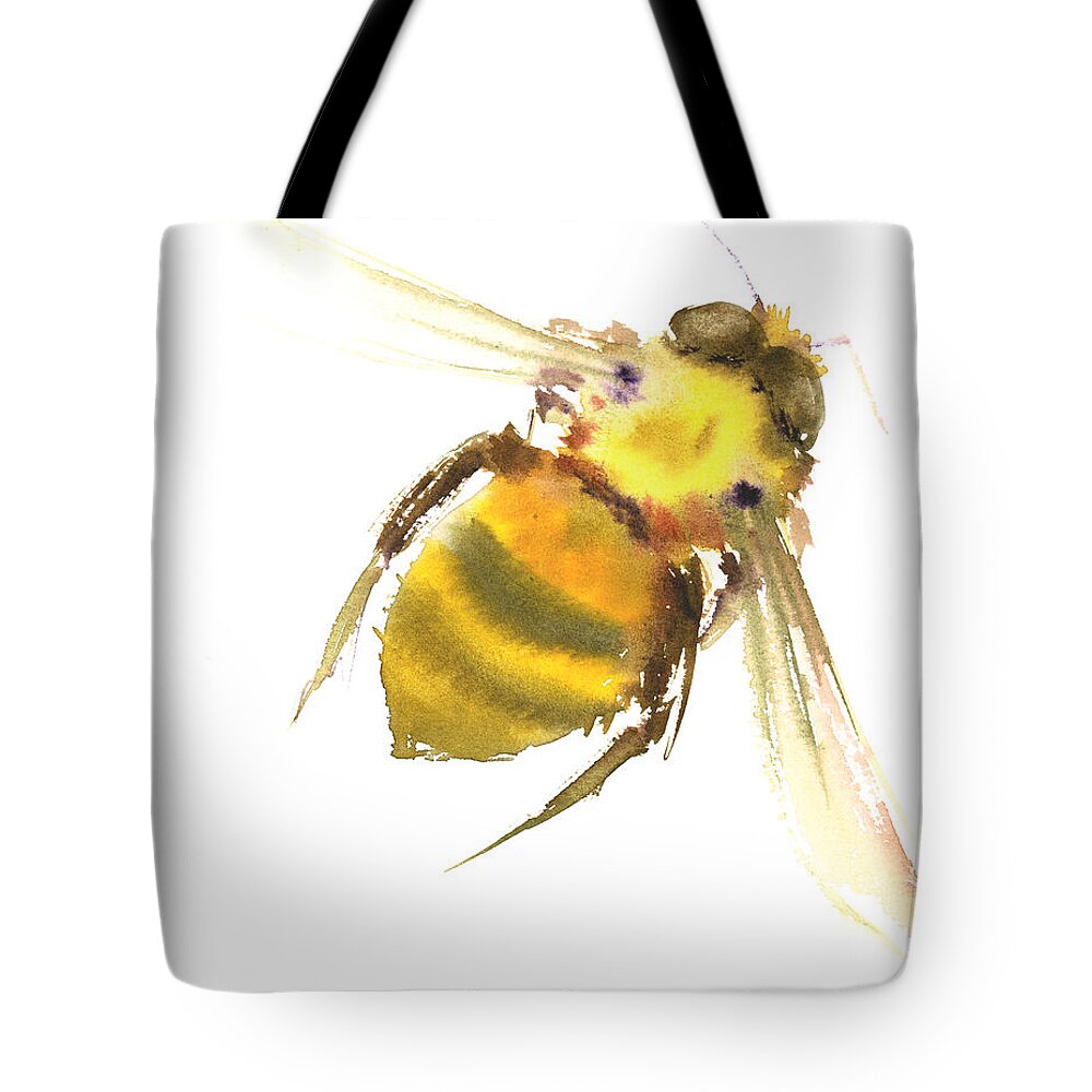 Bee Tote Bag featuring the painting Bee by Suren Nersisyan