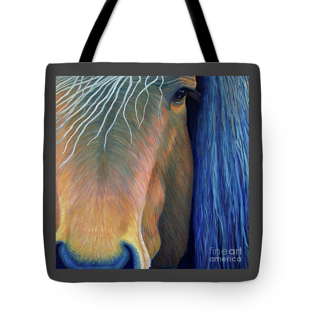 Horse Tote Bag featuring the painting Before Sundown by Brian Commerford