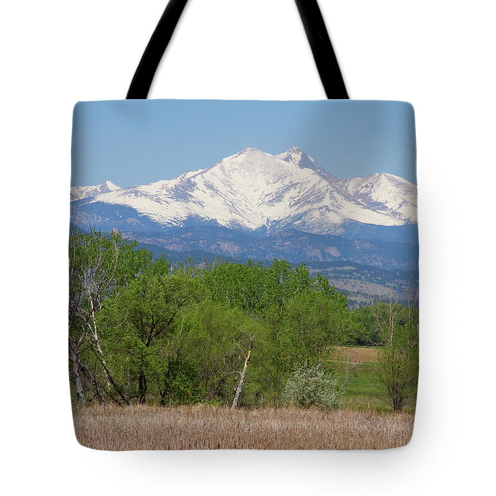 14ers Tote Bag featuring the photograph Before The Melt Off Of the Rocky Mountains by James BO Insogna