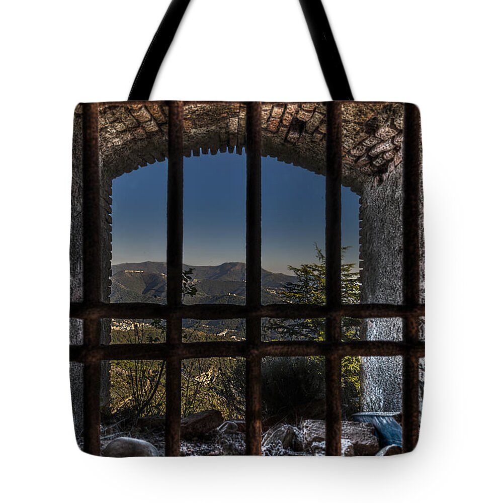 Genoa Forts Tote Bag featuring the photograph Behind Bars - Dietro Le Sbarre by Enrico Pelos