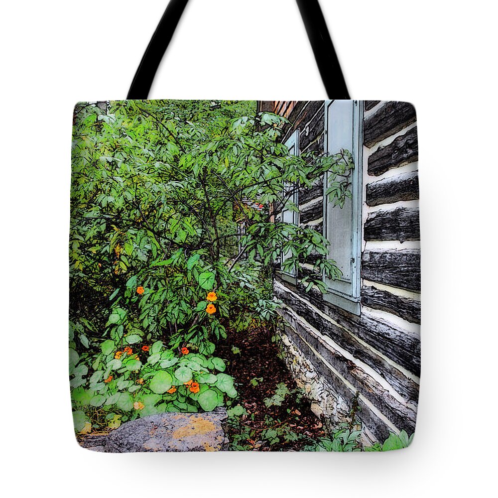 Clearing Tote Bag featuring the digital art Behind the Dorm at The Clearing by David Blank
