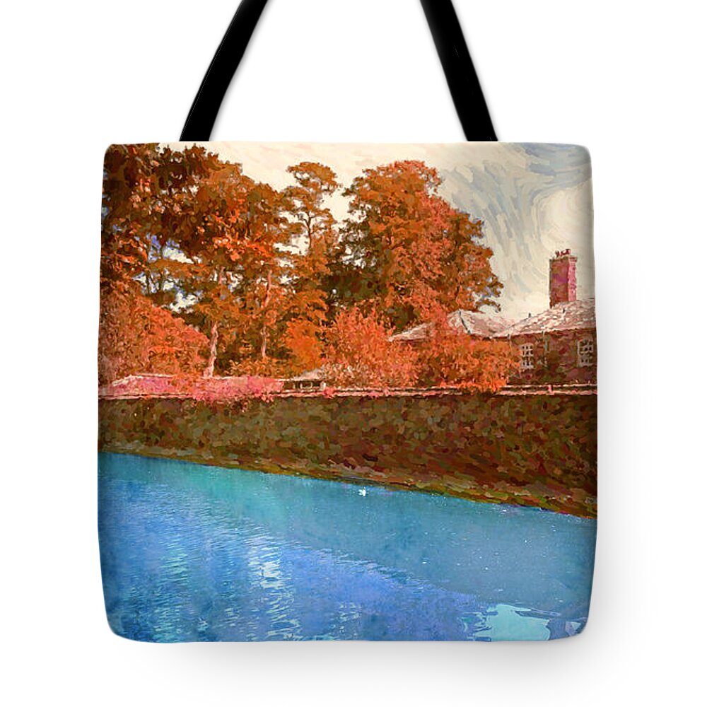 Tavern Tote Bag featuring the photograph Behind the Tavern by Alison Frank