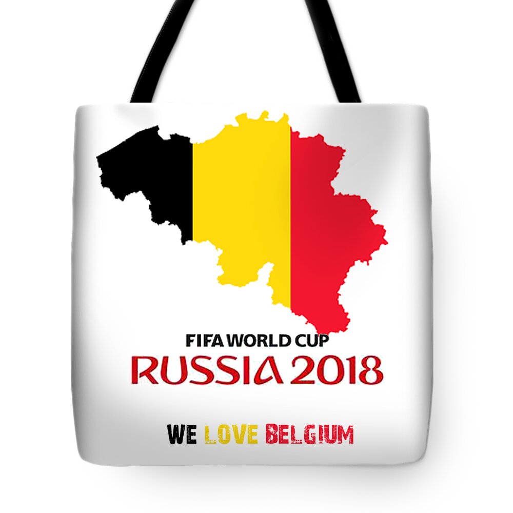 Belgium Fifa World Cup 2018 Tote Bag by Wayne Doni - Fine Art America