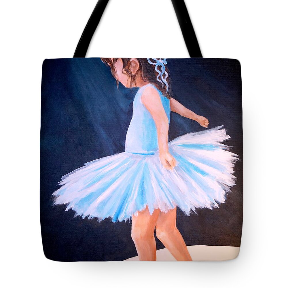 Dancers Tote Bag featuring the painting Believe by Alan Lakin