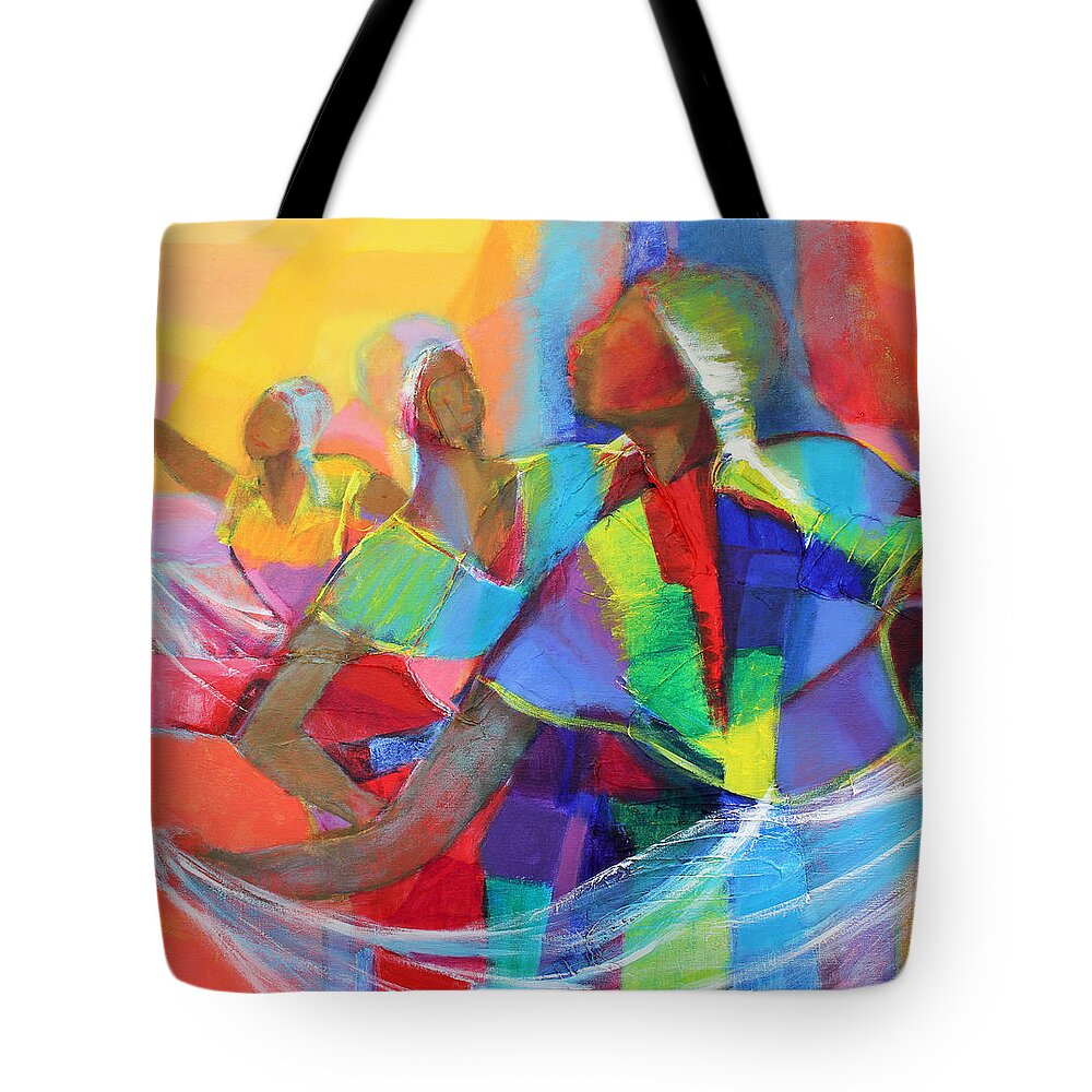 Cynthia Tote Bag featuring the painting Belle Dancers II by Cynthia McLean