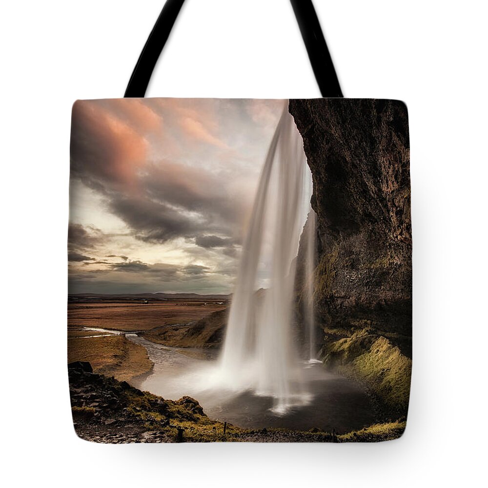 Iceland Tote Bag featuring the photograph Beneath by Jorge Maia