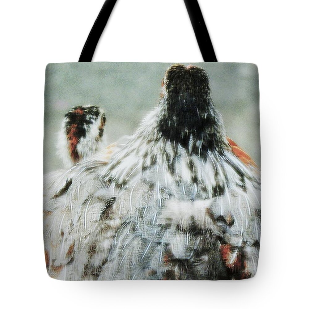 Wildlife Chicken Wild Hen Chicks Rain Safety Parenting Wildlife Photography Bird Photography Nature Love Tote Bag featuring the photograph Beneath My Wings by Jan Gelders