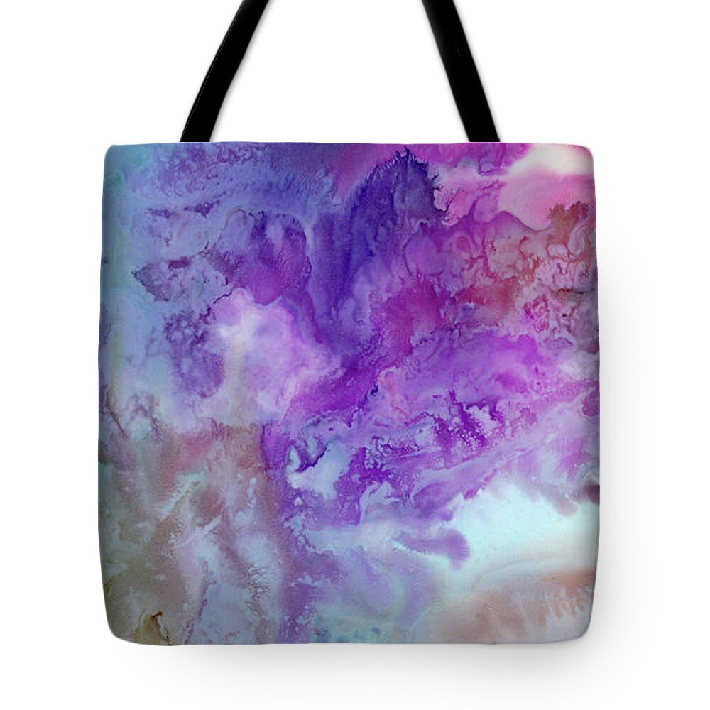 Abstract Tote Bag featuring the painting Beneath the Surface by Eli Tynan